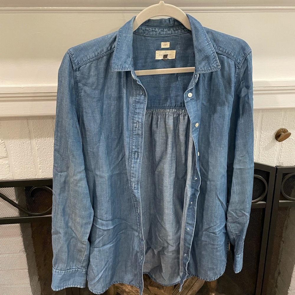 Chambray button up top